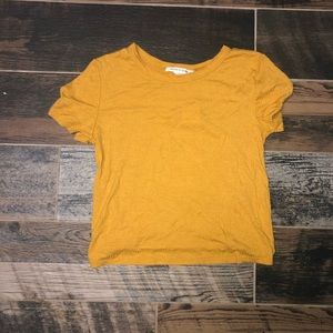 Yellow fitted crop top